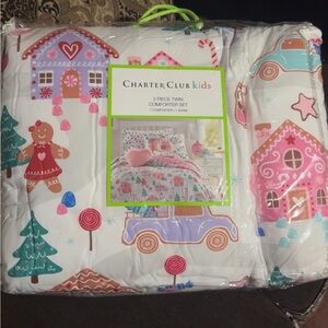 Charter Club Kids Twin Comforter Set - Pink and Blue